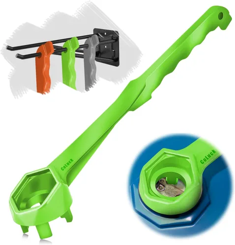 Vista 13 de Llave Bung, llave de tambor 3 en 1 actualizada, herramienta de abridor de barril de aluminio para abrir tambor de 10, 15, 20, 30, 55 galones, se