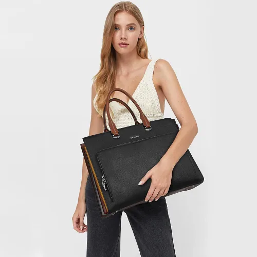Vista 3 de BOSTANTEN Maletín para mujer de piel con cartera de cuero BOSTANTEN para mujer