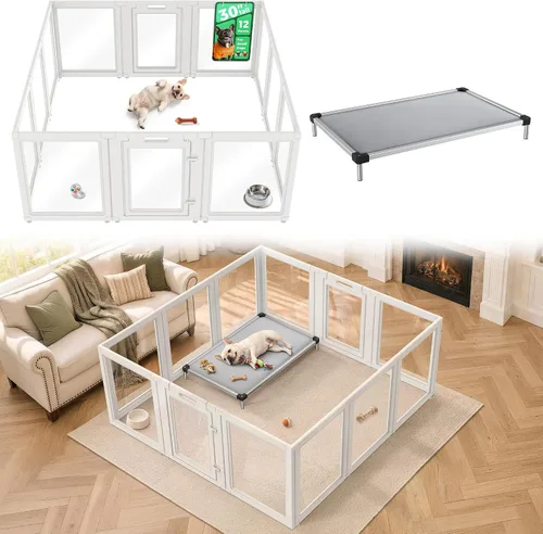 Vista 19 de FXW AuraSpace - Corralito acrílico transparente para interiores Negro