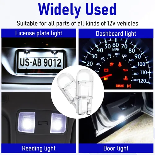 Vista 7 de ecocstm 30 bombillas LED 194 para automóvil, 168 2825 W5W T10 de cuña COB LED de repuesto, bombilla interior libre de errores para luz