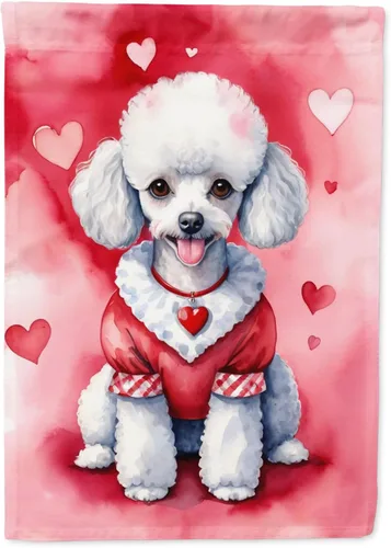 Vista 28 de Caroline's Treasures DAC5252GF Affenpinscher - Bandera de jardín con texto en inglés "My Valentine", bandera decorativa para patio exterior, patio