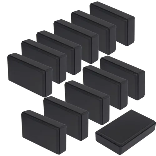 Vista 27 de Zulkit 12 cajas de proyecto de plástico ABS para proyectos eléctricos, caja de conexiones de energía, color negro, 1.97 x 1.10 x 0.59 pulgadas 12