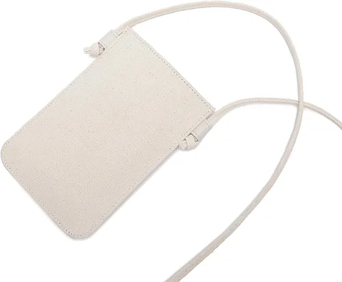Vista 7 de Bolso cruzado pequeño para mujer, mini bolso cruzado de lona de algodón Beige
