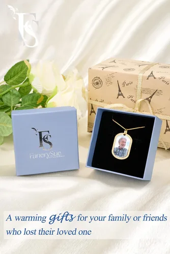 Vista 4 de Fanery Sue Collar de urna para cenizas humanas, collar de urna de cristal de corazón para cenizas, collar de urna personalizado para cenizas, urna