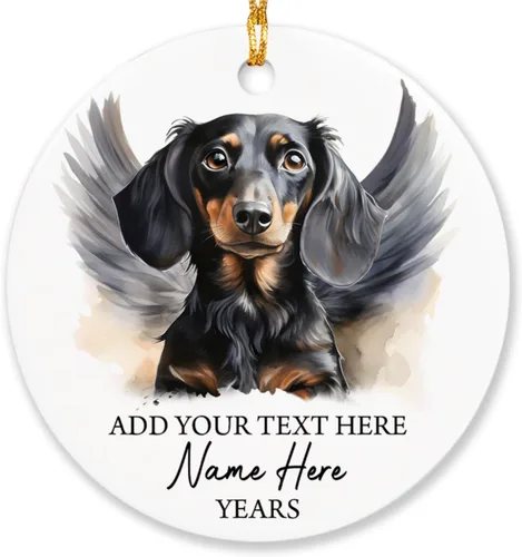 Vista 41 de Airedale Terrier - Adorno personalizado de alas de ángel para perro, regalo de pérdida de condolencias de mascotas, adorno de Navidad conmemorativo