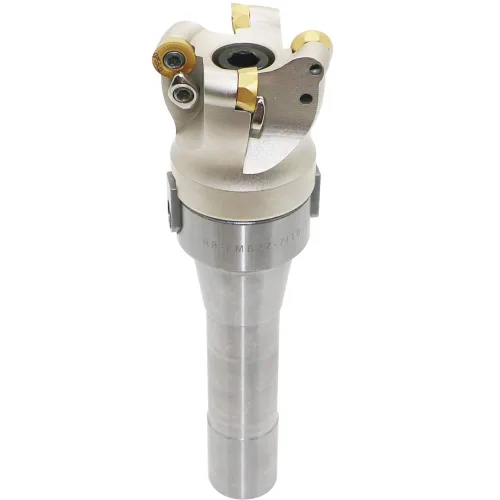 Vista 3 de Porta-fresa de molino de cara EMRW 6R 50-22+R8-FMB22-7/16+RPMT1204 Hoja de aleación dura+Llave de 8 mm+Llave T15, utilizado para el mecanizado