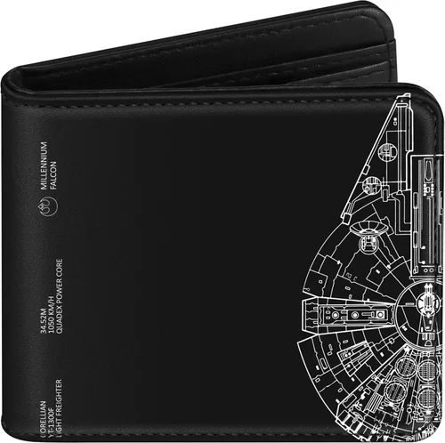 Vista 49 de Cartera de cuero de dibujos animados para mujer, c-mármol azul, Lindo
