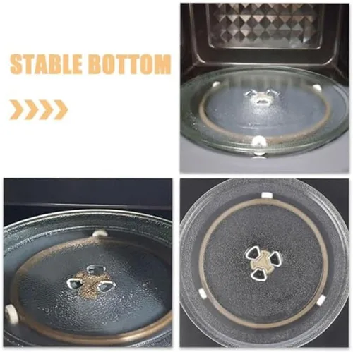 Vista 5 de Juego de 2 soportes de rodillos circulares con ruedas de 0.551 in de diámetro y anillo de plástico de 17 3.1 in para tocadiscos de microondas