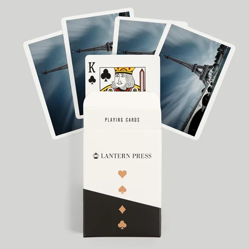 Vista 6 de Lantern Press París, Francia, Torre Eiffel (52 cartas de juego, baraja de cartas de tamaño póquer con comodines)