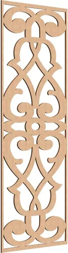 Vista 64 de 9 3/8"W x 24 3/8"H x 1/4"T Bellaire Decorativos Paneles de pared de madera calado, abedul