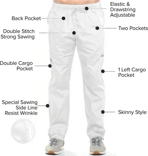 Vista 6 de Dagacci - Ropa quirúrgica para mujer y hombre, conjunto de blusa y pantalón de ropa quirúrgica