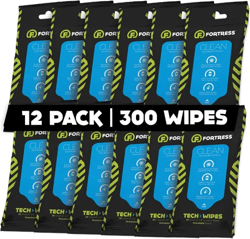 Vista 16 de Fortress Toallitas electrónicas (25 unidades, paquete de 3) toallitas para llevar para pantallas, teléfonos, teclados, monitores de TV, pantallas
