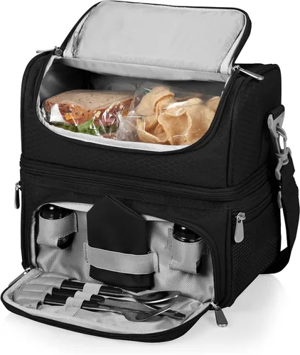 Vista 4 de PICNIC TIME NCAA Nebraska Cornhuskers Pranzo - Lonchera aislada con juego de pícnic, bolsa enfriadora para el almuerzo