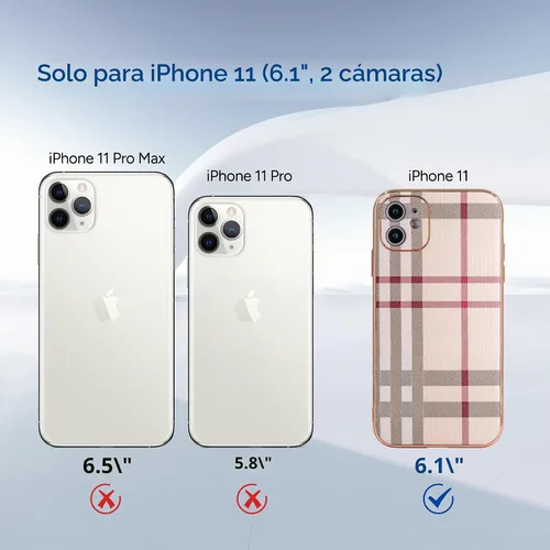 Vista 2 de Funda para iPhone 11 LINXUXIE, Funda de cuero de moda, Funda protectora de TPU suave con protección contra caídas y a prueba de golpes para mujeres