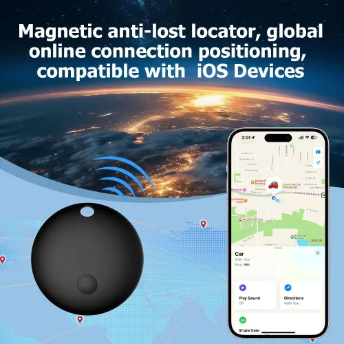 Vista 2 de Mini GPS Tracker for Vehicles, No Month Fees, Bluetooth Tracker Tag Magnetic Tracker for Car, IP67 Waterproof, 12 Months Battery Life, No