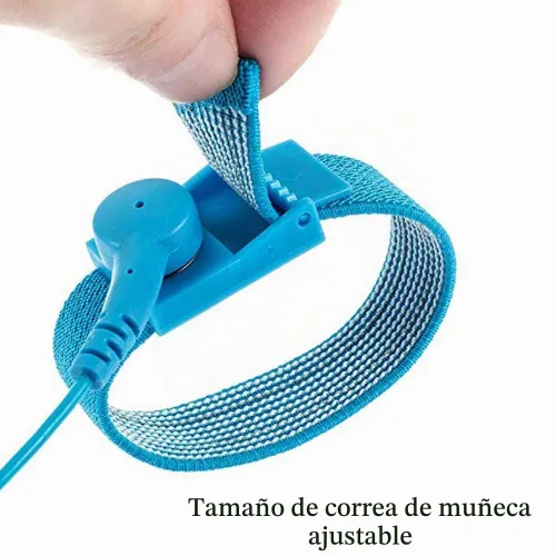 Vista 3 de Correa de muñeca antiestática, correa de muñeca antiestática ajustable, paquete de 4