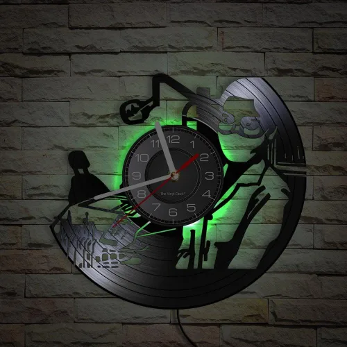 Vista 8 de Reloj de pared de disco de vinilo LED oral de 12 pulgadas con 7 colores cambiantes, silencioso, sin tictac, para dentista, clínica, hospital