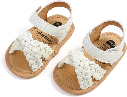 Vista 8 de WILLFUN Sandalias de verano para bebés niños y niñas, puntera cerrada, suela de goma suave, zapatos para exteriores para niños pequeños que caminan