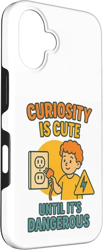 Vista 3 de Curiousity is Cute Workplace & Home Safety Awareness Gift Case for iPhone 16