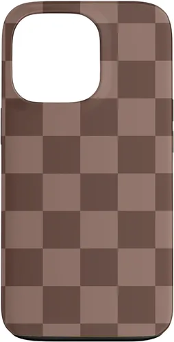 Vista 10 de Marrón clásico a cuadros, patrón de tablero de ajedrez moda caso para iPhone 17