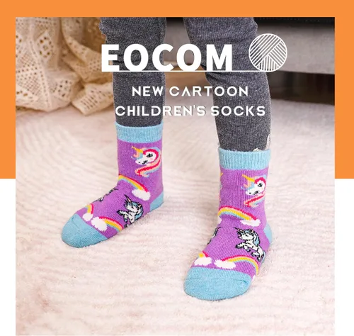 Vista 48 de Eocom 6 pares de calcetines de invierno cálidos de lana para niños y niñas