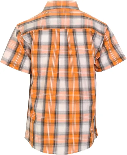 Vista 2 de Gioberti Camisa casual de manga corta con botones a cuadros para niños