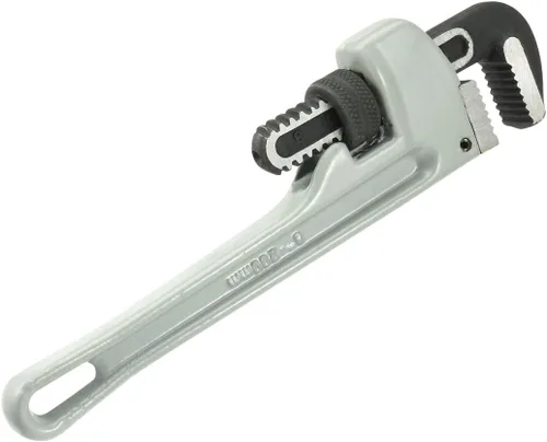 Vista 2 de uxcell Llave de tubo recta de mandíbula de gancho resistente con mango de aluminio de 8 pulgadas