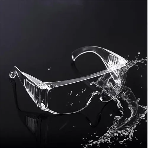 Vista 4 de 2 pares de lentes con listones a prueba de polvo y salpicaduras para uso en construcción, laboratorio y química.