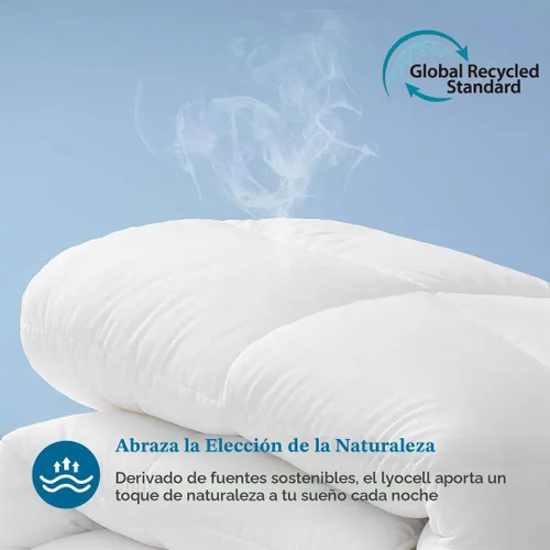 Vista 5 de Dafinner Edredón Alternativo de Plumón Ligero con Funda 100% Algodón Tamaño King, Relleno de Edredón Ultra-Suave para Clima Cálido, Colcha de Cama