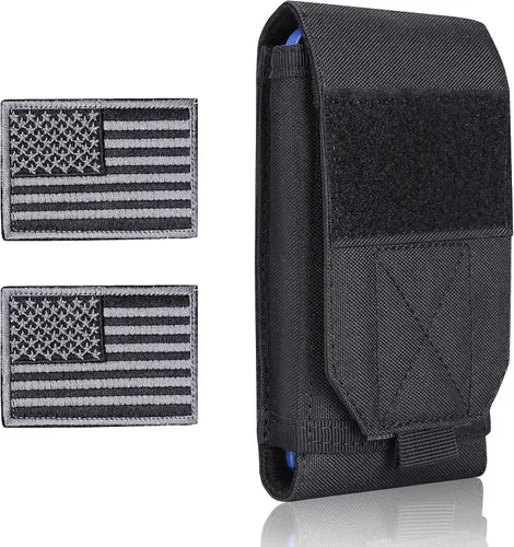 Vista 14 de Funda táctica negra Molle para teléfono celular, resistente al agua, para iPhone 11, 12, 13 Pro Max, para Samsung S22, S21, S20, FE, Note 20, A13