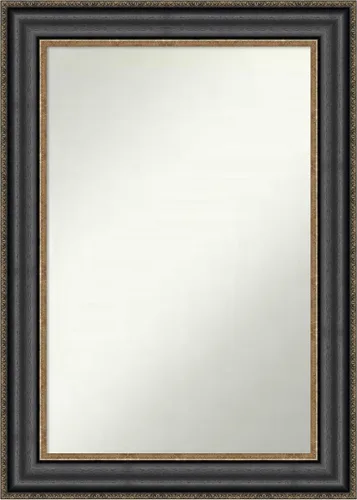 Vista 173 de Amanti Art Espejo personalizado, espejo de baño negro puente, espejo de pared o espejo de tocador de baño sobre el fregadero (26 x 26 pulgadas)