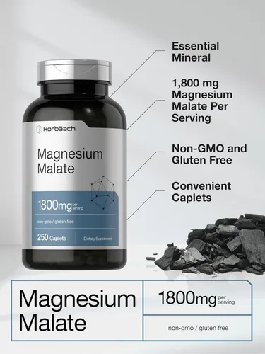Vista 4 de Horbäach Malato de Magnesio 1800mg 250 cápsulas