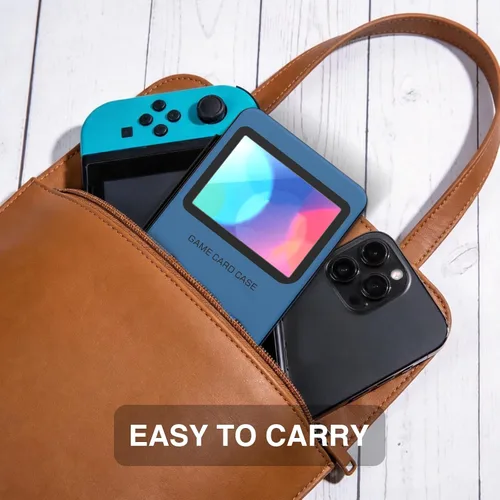 Vista 7 de Funda para tarjetas de juego Switch para Nintendo Switch/Switch OLED/Switch Lite, soporte para tarjetas de juegos con forro de color degradado