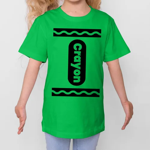 Vista 3 de Camiseta unisex de disfraces de Halloween de crayón para niños y niñas Idea de camisetas gráficas divertidas y geniales