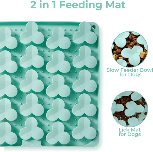 Vista 5 de Puzzle Feeder Tapete de olfateo para perros, tapete para lamer perros para comer más lento, juguetes de rompecabezas para perros de razas grandes