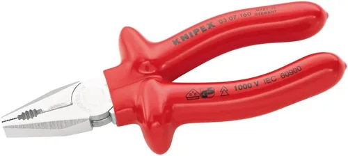Vista 7 de Knipex 03 06 160 SB Alicates Combinados 6,3" con asas aisladas en envases blister