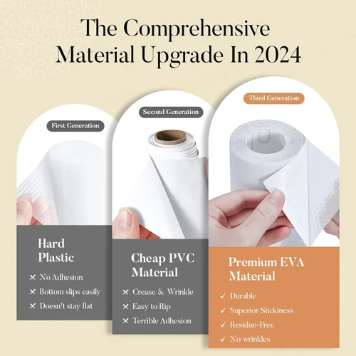 Vista 2 de Glotoch - Revestimiento autoadhesivo para estantes de cocina, revestimientos transparentes para estantes de despegar y pegar, papel de contacto