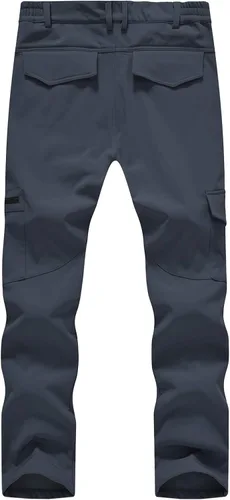 Vista 2 de TBMPOY Men's Snow Ski Waterproof Softshell Snowboard Pants Outdoor Hiking Fleece Lined Wear Resistant Windproof