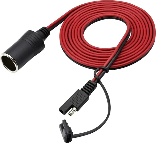 Vista 10 de Cable de cargador para encendedor de cigarrillos SAE, 16 AWG 12 V, enchufe macho a SAE de 2 pines, conector de desconexión rápida, adaptador