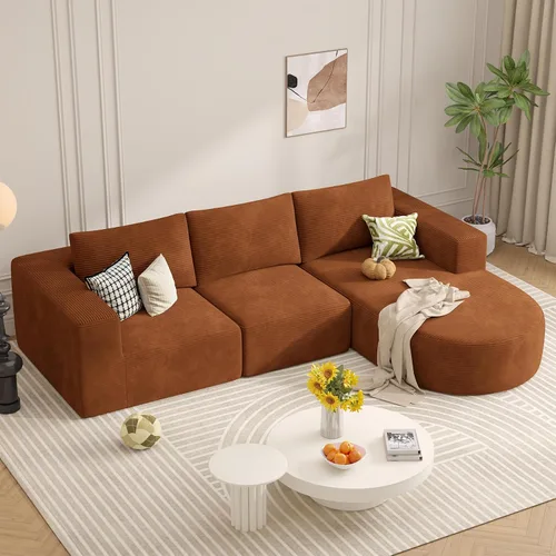Vista 18 de Sofá cama modular, sofás de nube convertibles para sala de estar, 2 tumbonas de pana sin hueso, sofá cama de gran tamaño para dormitorio,