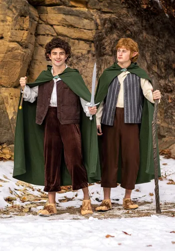 Vista 3 de Disfraz de Señor de los Anillos Samwise para adulto, auténtico disfraz de Samwise Halloween y traje de cosplay