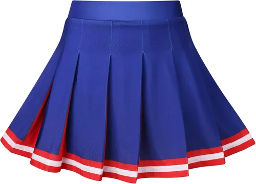 Vista 4 de GRAJTCIN Disfraz de animadora para niñas, disfraz de Halloween, uniforme de animadora de 6 a 14 años