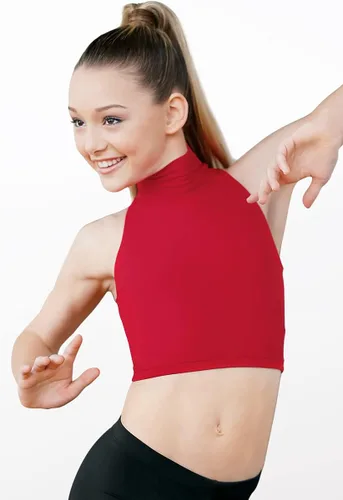 Vista 2 de Balera Top corto de baile sin mangas con cuello alto falso