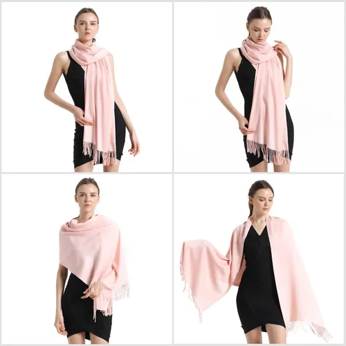 Vista 4 de vimate Pashmina Scarf and Shawl - Soft Women Pashminas Wrap for Wedding Evening Party (20 Colors)