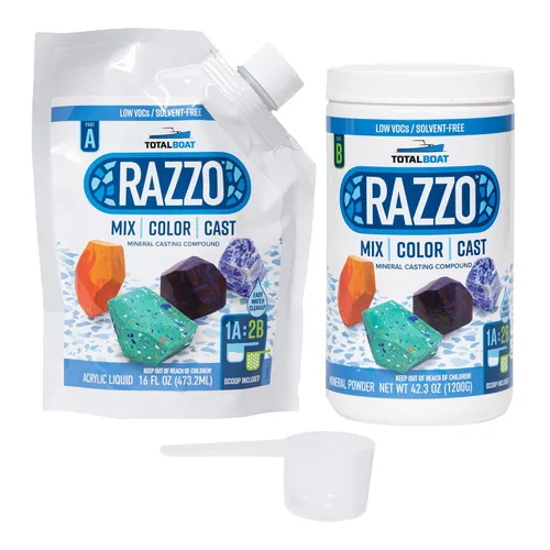 Vista 7 de TotalBoat Razzo - Kits de compuesto de fundición mineral acrílico para decoración del hogar y arte (kit pequeño)