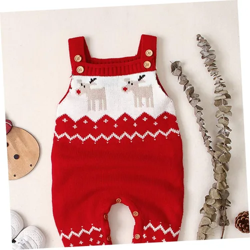 Vista 6 de 1 suéter de Navidad para niños, overol para niña, suéter recién nacido, suéter de bebé, mameluco de Navidad