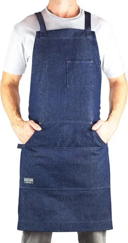 Vista 2 de Hudson Durable Goods - Delantal de chef de grado profesional para cocina, barbacoa y parrilla