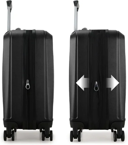 Vista 3 de Elite Luggage Equipaje giratorio extensible de mano rígido, Negro -, Equipaje giratorio extensible de mano rígido