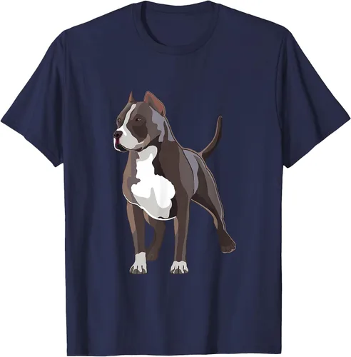 Vista 18 de American Bully Dog Holder Illustration for Dog Lovers T-Shirt Negro