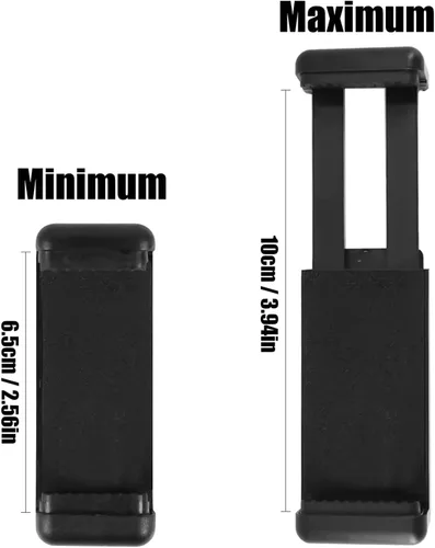 Vista 4 de PRAQECZ Adaptador universal de montaje en trípode para teléfono celular, cabezal de conector de clip para teléfono utilizado para monopod selfie